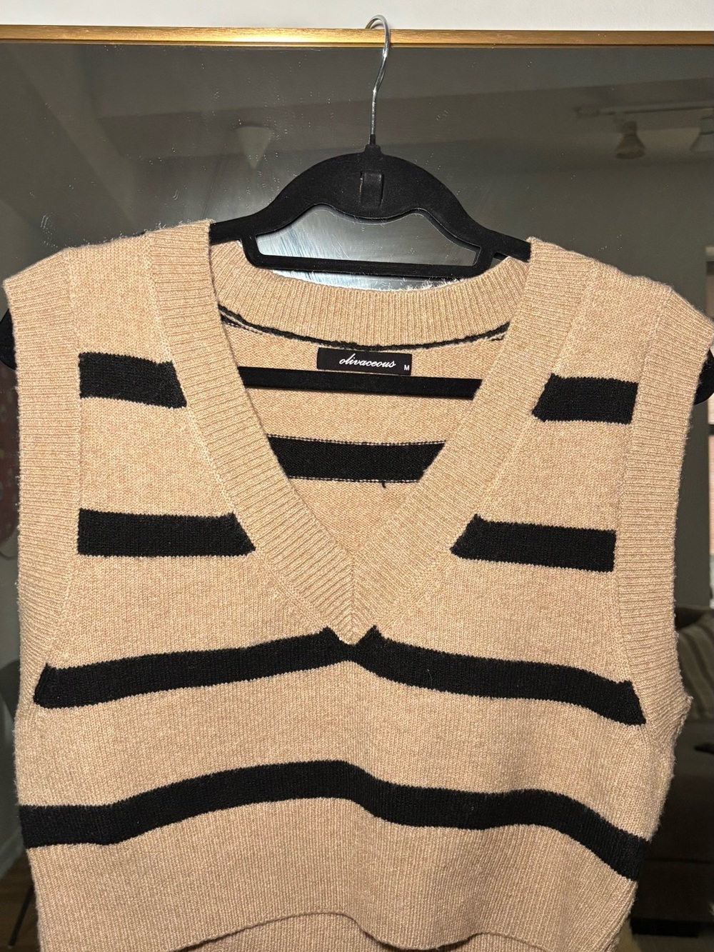 Olivaceous Striped Sweater Vest